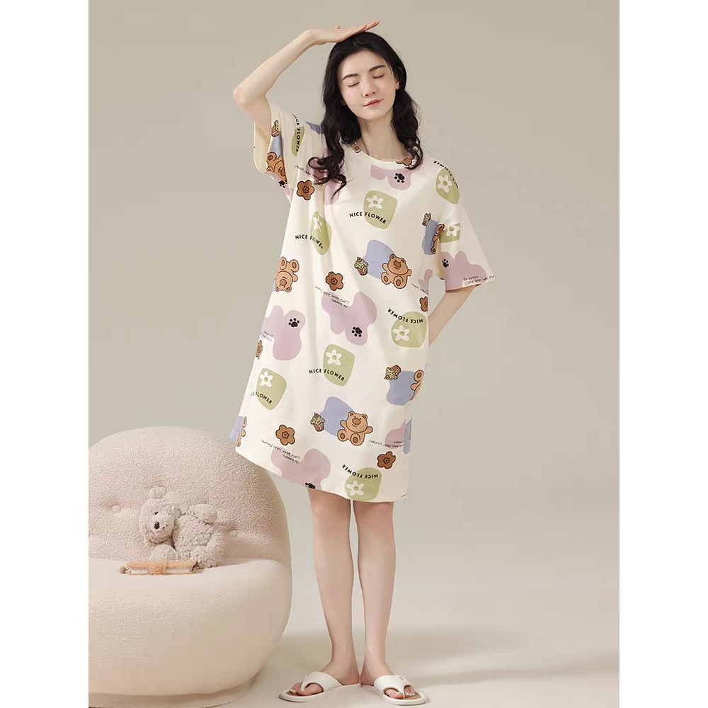 ชุดนอนกระโปรงผู้หญิงลายน่ารัก  #306-316