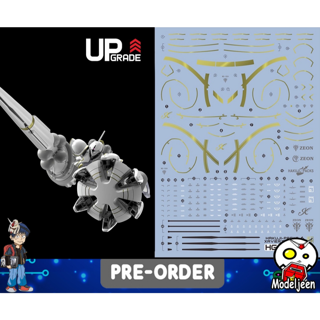 249 Water Decal HG1/144 Xavier"s Gyan Hakuji-Pack ยี่ห้อ S.I.M.P. Model Decal