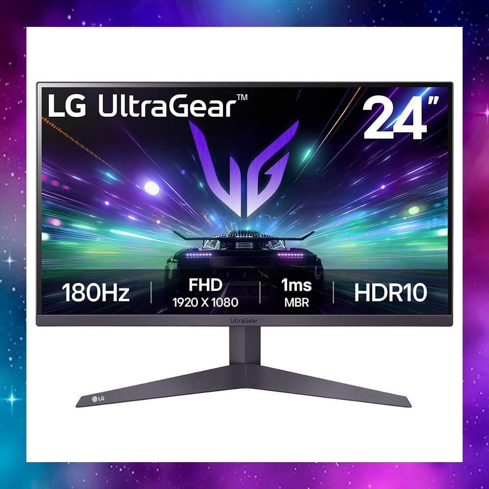 MONITOR (จอมอนิเตอร์) LG ULTRAGEAR 24GS50F-B - 23.7 INCH VA FHD 180Hz AMD FREESYNC ใช้งานปกติ ประกัน