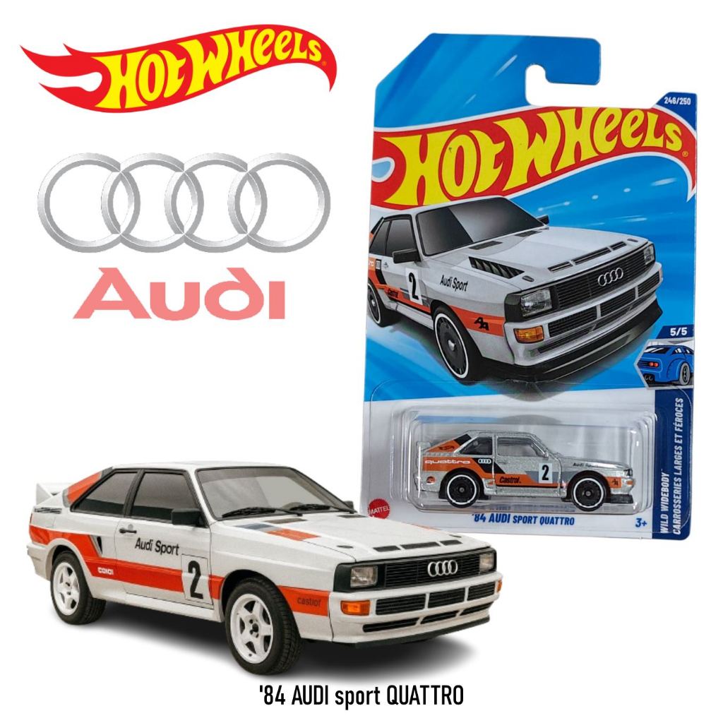 AUDI sport QUATTRO - Hot Wheels โมเดลรถเหล็ก ของเล่น ของสะสม ลิขสิทธิ์แท้ (ในร้านมีให้เลือกมากกว่า500แบบ) GGD1