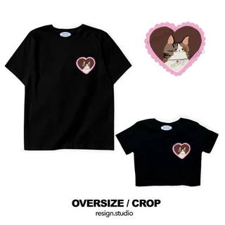resign.studio - Oversize/Crop ลาย FooFoo cat