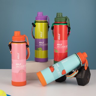 HOLO สแตนเลส 304 แก้วน้ำกีฬามีสายหิ้ว ความจุขนาดใหญ่ 1000ml …