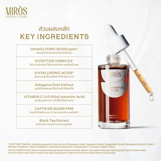MIRÒS PDRN Peptide Serum 1% Vegan PDRN เซรั่มฟื้นฟูผิว Peptides 13 ชนิด บำรุงผิว 35ml