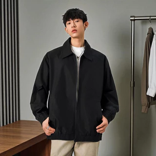 🚚men's jackets🚚เสื้อแจ็กเก็ตผู้ชาย เสื้อแจ็คเก็ตผู้ชายกันลม เสื้อแ มีซิป มีกระเป๋า2ข้างเท่สุดๆ สบายๆ สไตล์คลาสสิก