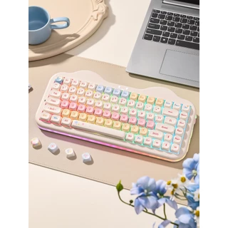 [โค้ดคุ้มลด 20%] YUNZII C75 Cake Meow Keyboard Creamy Mechanical Keyboard คีย์บอร์ดไร้สาย Wireless Bluetooth Custom MOA