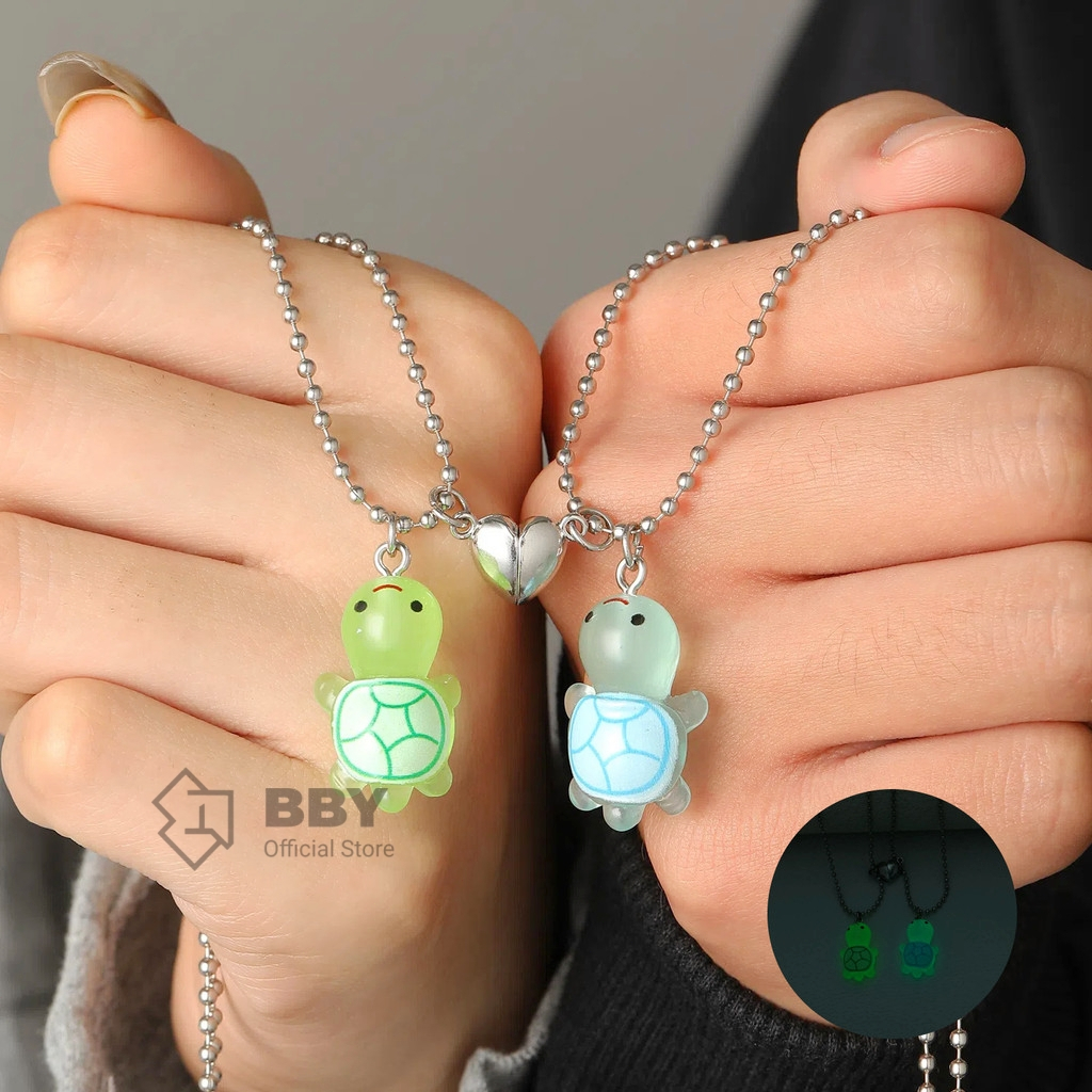 BBY สร้อยคอเต่าเรืองแสงสไตล์คู่รัก ดีไซน์แม่เหล็กสมัยใหม่ ใส่ได้ทุกวัน S367