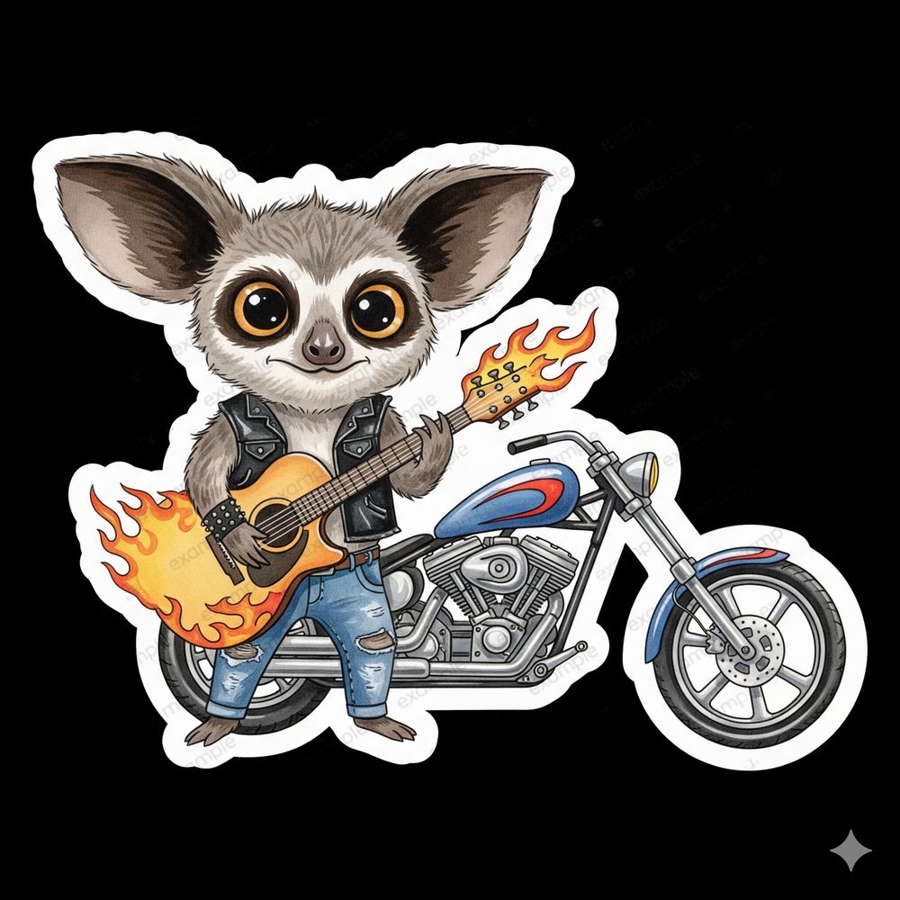 สติ๊กเกอร์ติดรถ โลโก้ติดมอเตอร์ไซค์ สติ๊กเกอร์ติดกระเป๋า Decal Car Sticker Aye-aye Chopper Biker