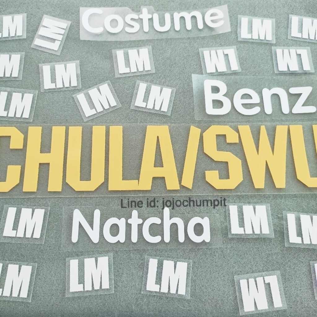 ตัวรีดกำมะหยี่ ติดเสื้อ ติดแมส [1ชิ้น=1อักษร] สามารถสั่งเป็นข้อความ ทำให้รีดง่าย - รูปที่ 2