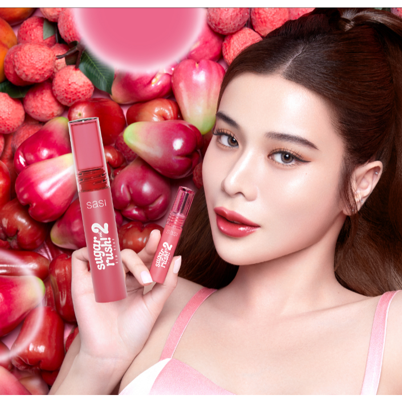 SASI Sugar Rush Lip Tint Vol.2(2g) ศศิ ชูการ์ รัช ลิป ทินท์ วอลลุ่ม ทู (2ก.)ลิปทินท์เนื้อน้ำ สีสวยชัด ชุ่มฉ่ำ สดใสทุกวัน ราคา ถูกที่สุด ดีลบีเคเค แกลเลอรีภาพที่ 5
