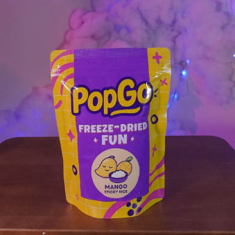 PopGo Freeze-Dried Fun รสข้าวเหนียวมะม่วงฟรีซดราย ขนาด 35 กรัม