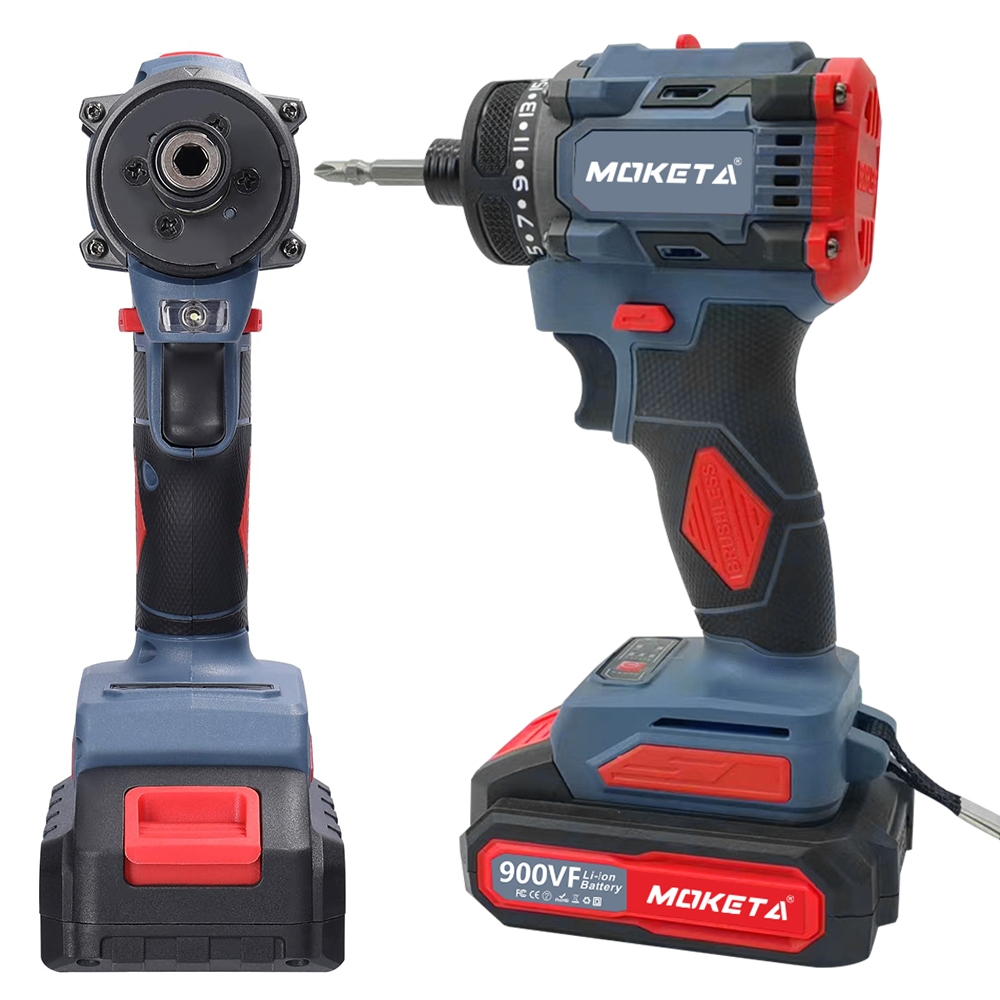 MOKETA สว่านไขควงไร้สาย สว่านไขควงกระแทก 9980VF สว่าน ไฟฟ้า พร้อม ดอกสว่าน เจาะ และ แบตเตอรี่สว่าน สว่านไร้สาย - รูปที่ 7