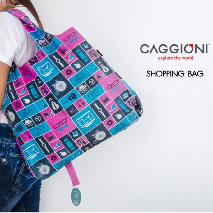 CAGGIONI : ถุงผ้าร่มพับได้ ถุงผ้าช็อปปิ้งกันน้ํา แบบพกพา เหมาะกับเดินชายหาด สําหรับซูเปอร์มาร์เก็ต ร้านขายของชํา - รูปที่ 4