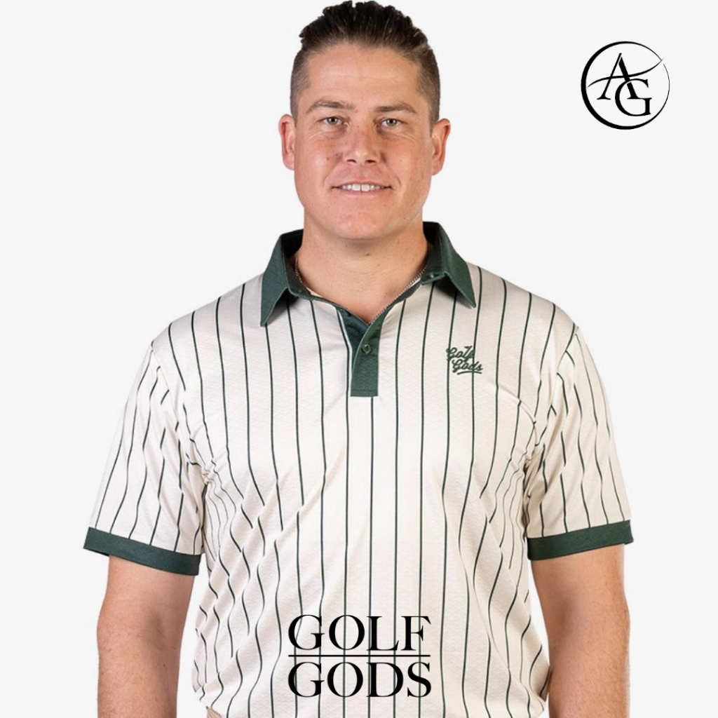 GOLF GODS เสื้อโปโลผู้ชาย Bullpen Green Cool Tech Polo