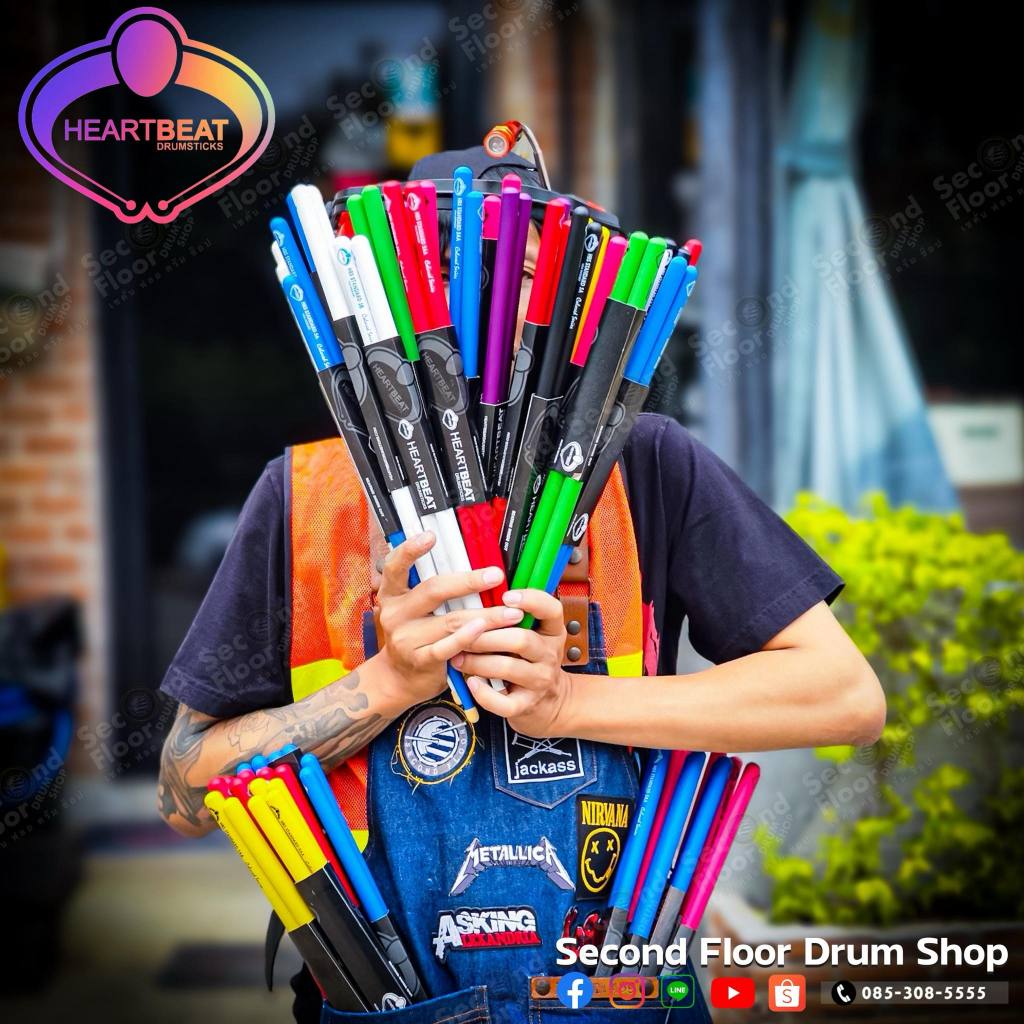 ไม้กลอง Heartbeat Color Series (สีต่างๆ)