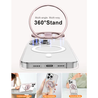 ที่วางโทรศัพท์มือถือ ที่ยึดมือถือ แบบแม่เหล็ก หมุนได้ 360° ชาร์จไร้สายได้ รองขาตั้งสำหรับโทรศัพท์ทุกรุ่น ปรับมุมได้