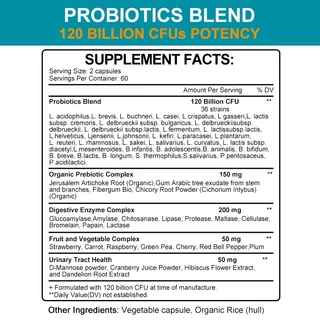MULITTEA Probiotic & Prebiotic Capsules เพิ่มการเผาผลาญและลดอาการท้องอืด（โปรไบโอติกส์และพรีไบโอติกส์）