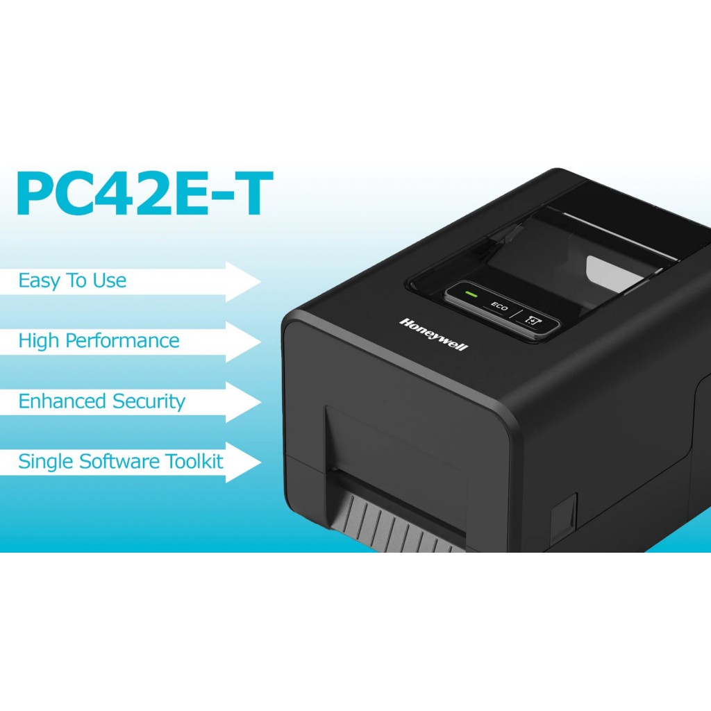 เครื่องพิมพ์บาร์โค้ด HONEYWELL PC42E-T 203DPI (USB + LAN) เครื่องพิมพ์สติกเกอร์ขนาดเล็ก ที่มีความเร็