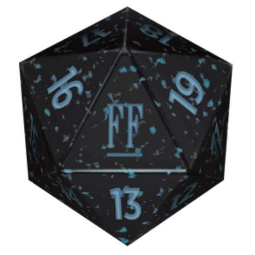 ลูกเต๋า MTG Dice D20 นับ Life Point แบบ Spindown ชุด FINAL FANTASY D20 Spindown Dice (FIN) BLUE