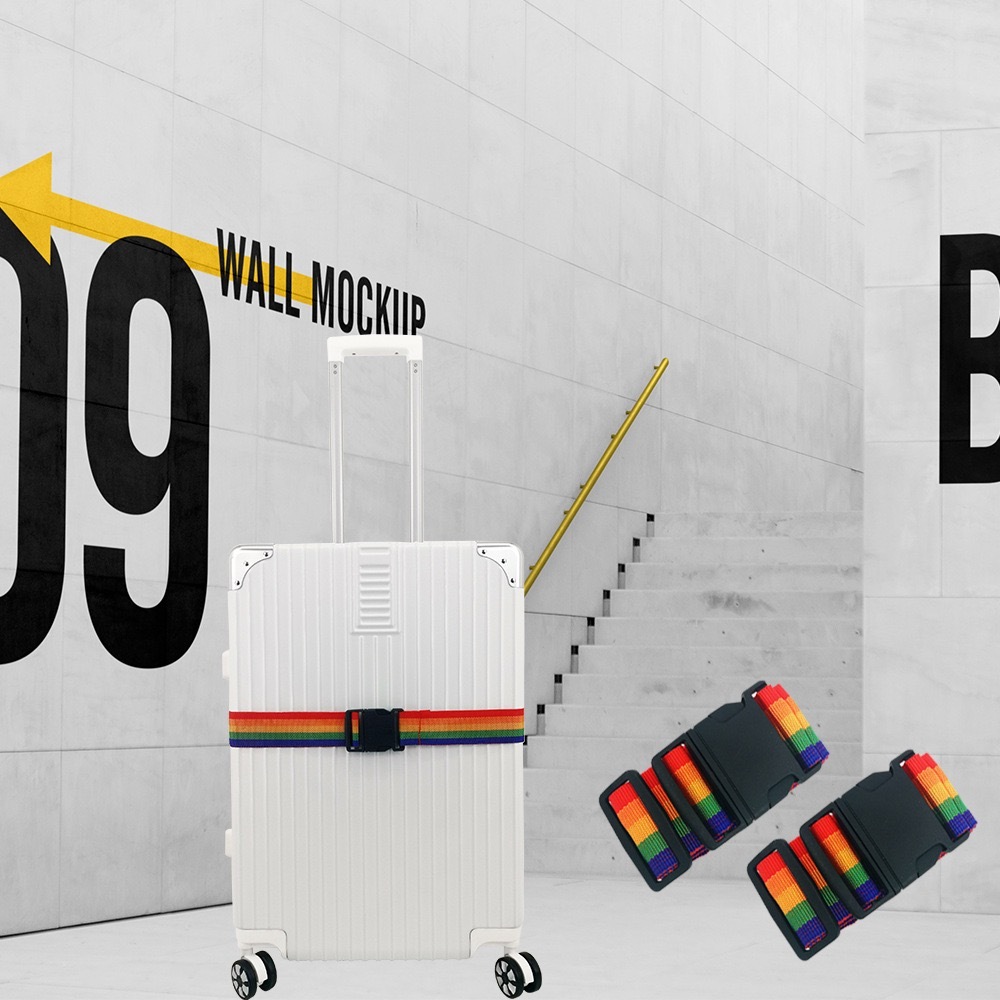 สายรัดกระเป๋าเดินทาง  รัดกากบาท ป้องกันการเปิดกระเป๋า  เข็มขัดรัดกระเป๋าเดินทาง ส่งไว Luggage Belt S