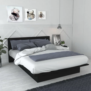 Tomato Home เตียง 6ฟุต รุ่น Donna King bed เตียงไม้ | เตียงมินิมอล Chic สวยหรู| รับนนได้ 300โล