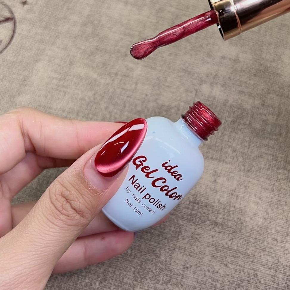 Red cat eye ลูกเเก้วซาตินละเอียด / idea gel เเบบเเยกขวด อุปกรณ์ทำเล็บ
