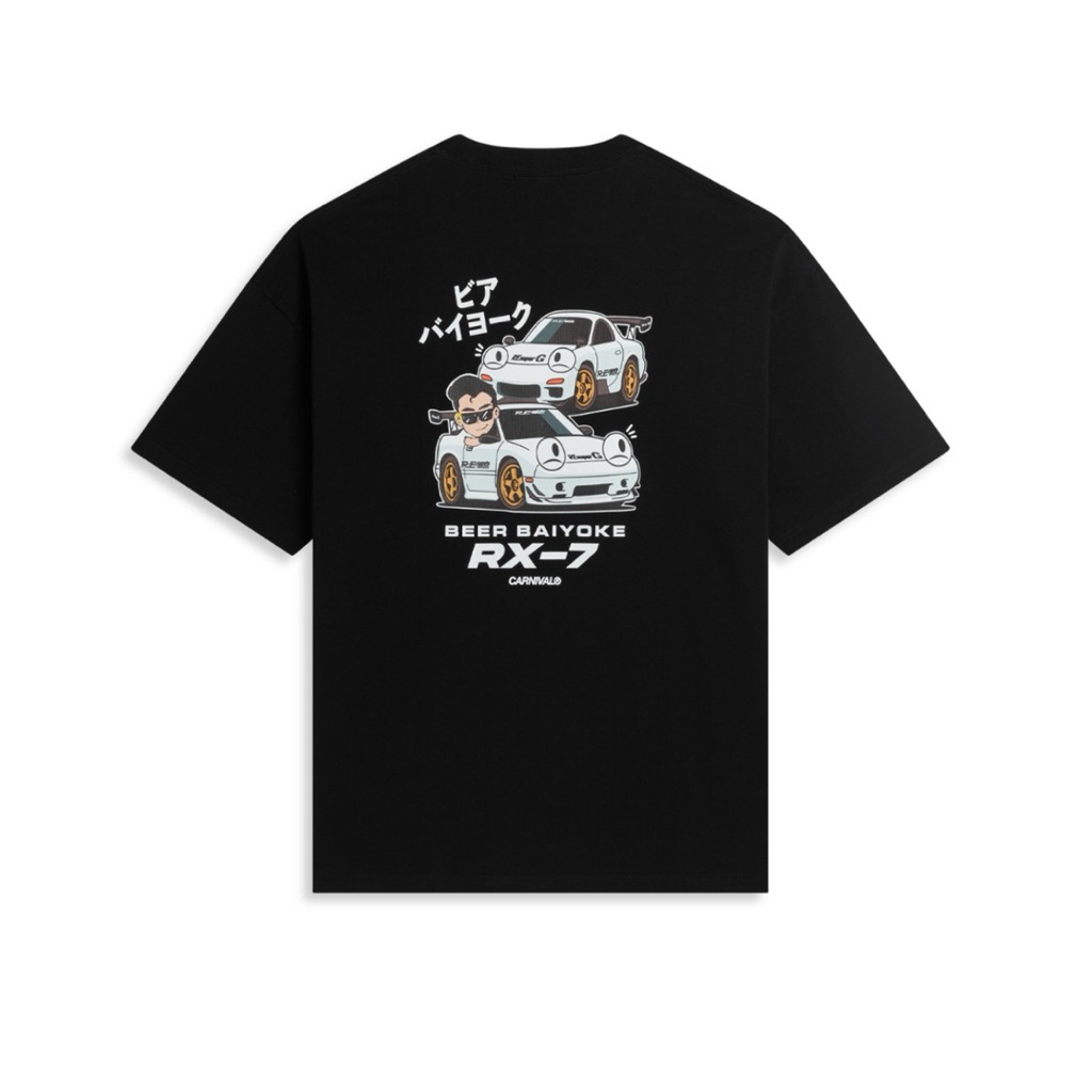 [ พร้อมส่ง ] CARNIVAL® x TOP SECRET BEER BAIYOKE RX-7 OVS T-SHIRT