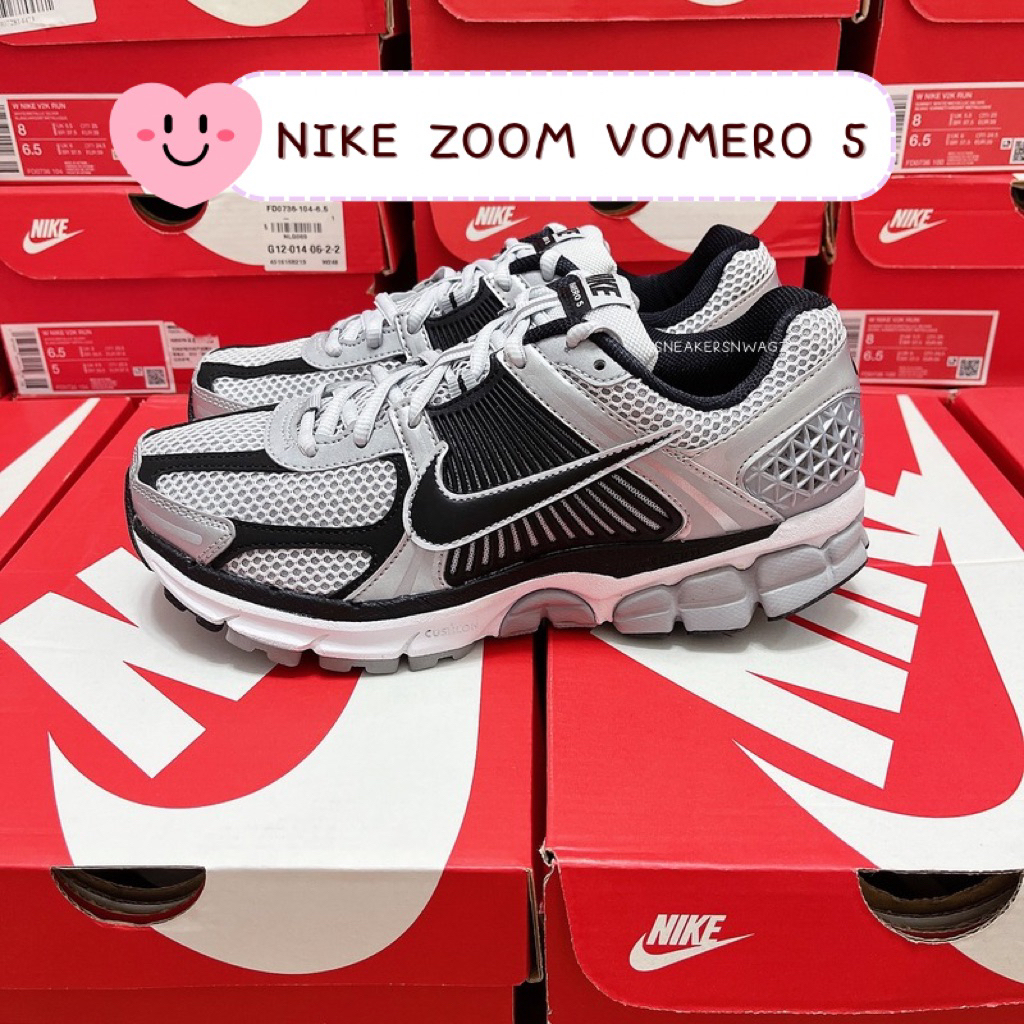 [พรีออเดอร์] Nike Zoom Vomero 5 – (FJ4151-004) Color: Metallic Silver/Black/Pure Platinum/White