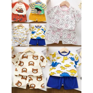 เสื้อผ้าเด็ก ชุดเซทเด็ก 2 ชิ้น เสื้อผ้าแฟชั่นหน้าร้อนเด็ก เสื้อแขนสั้น+กางเกงขาสั้น Size 80-110 cm