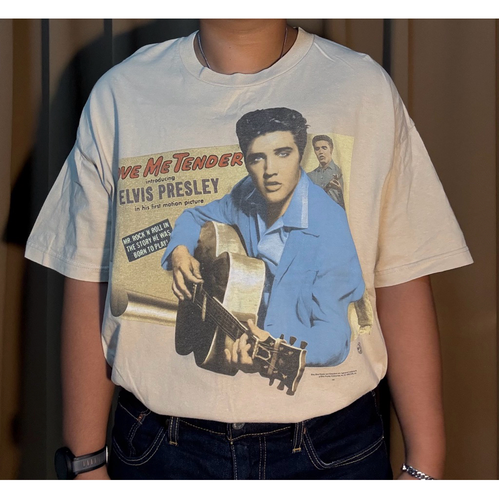 เสื้อวินเทจ เสื้อแขนสั้น เสื้อยืด Elvis