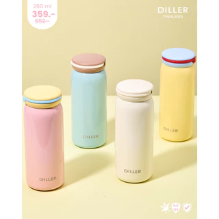 พร้อมส่งจากไทย Diller Thermo Flask 280 ml. (MLH9320) กระติกเก็บความร้อนและเย็น สแตนเลส 2 ชั้นเก็บเย็น24ชม.