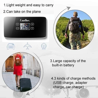 กล่องเก็บยาอินซูลินแบบพกพา 13600 mAh Insulin Cooler Box ตู้เย็นอุณหภูมิคงที่พร้อมกระเป๋า แบตเตอรี่ใช้งานได้ยาวนาน