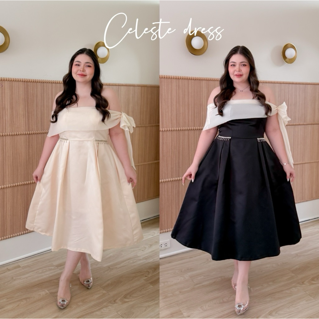 Lady M | Celeste dress plussize เดรสยาว สำหรับสาวอวบดีไซน์สวย ไฮโซสุดๆ เดรสออกงานกลางวัน กลางคืน ออกเดท