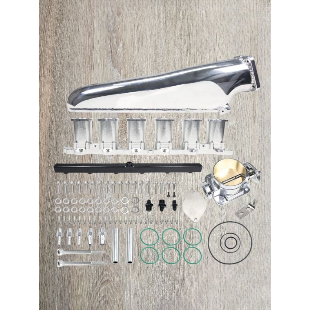 ท่อไอดี 2JZ-GE VVTI CNC พร้อมลิ้น รางหัวฉีด ของใหม่ สามารถเลือกสีได้ ไดร์สีตรงคอCNCได้ครับ