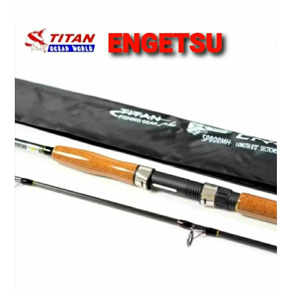 คันเบ็ด​ตกปลา​ อุปกรณ์​ตกปลา​ คันตกปลาหน้าดิน  หมายธรรมชาติ  แม่น้ำ เขื่อน  TITAN  ENGATSU  7' / 8' 