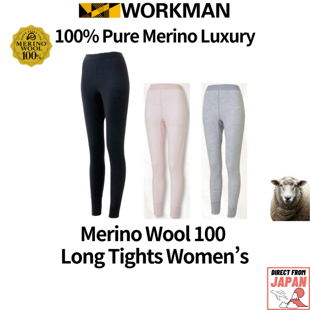 WORKMAN Merino wool 100 Long Tights Women's【direct from Japan】