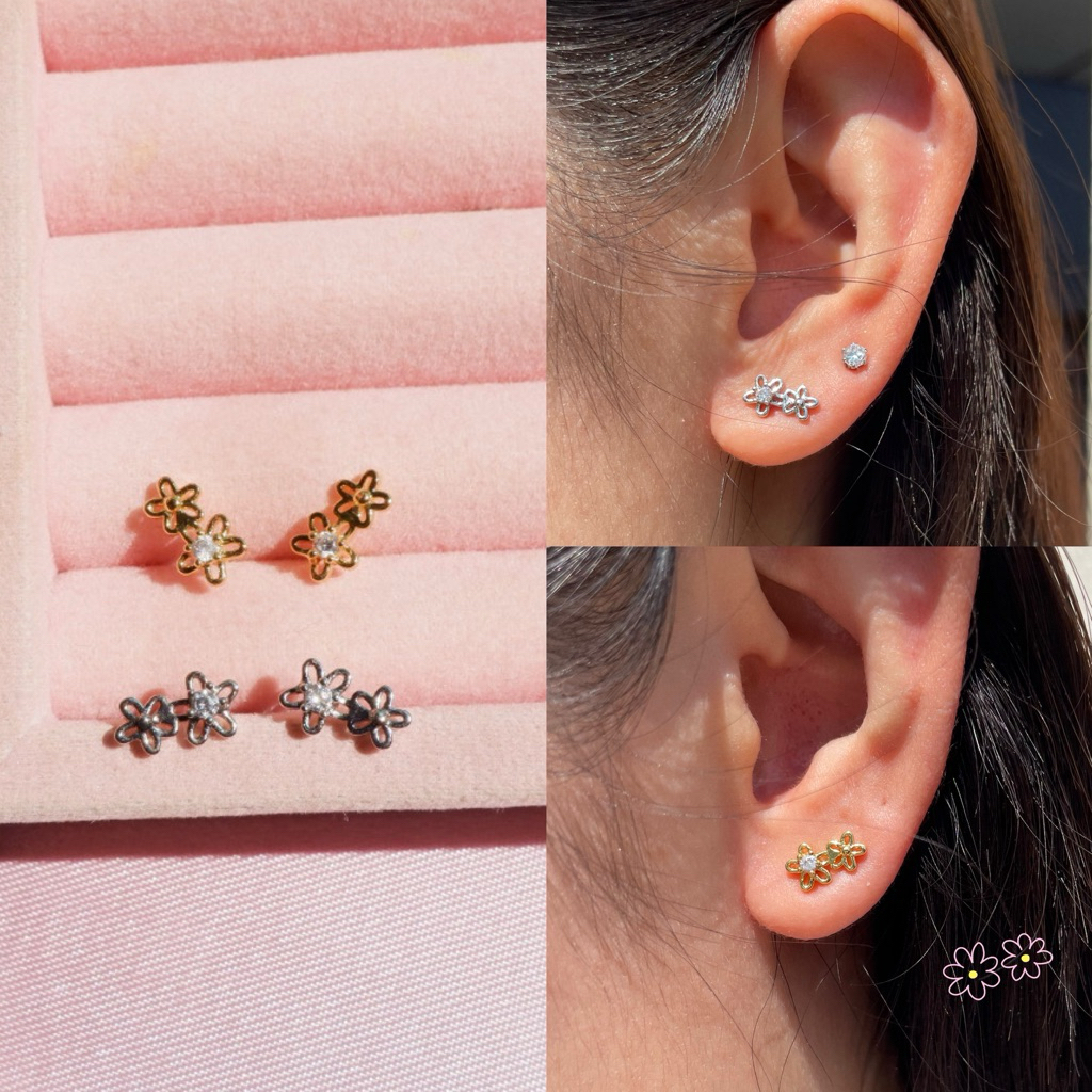 ต่างหู ตุ้มหู ดอกไม้ Blooming Flower Earrings