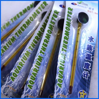RESUN Thermometer เทอร์โมมิเตอร์สำหรับวัดอุณหภูมิในตู้ปลา แบบติดกระจกตู้ปลา ยาว 15 cm.