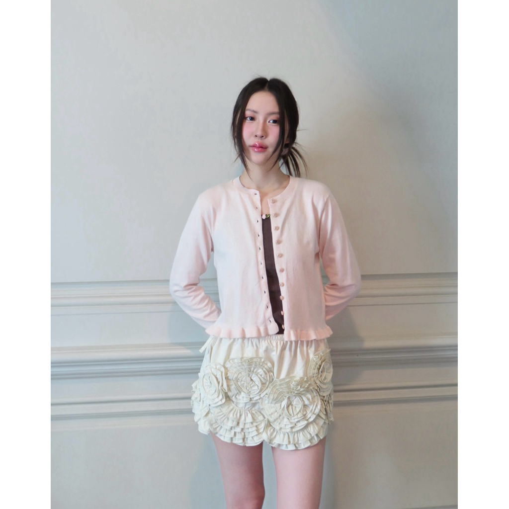 rollriroo เสื้อคาร์ดิแกนขอบปลายระบาย รุ่น Odette Cardigan - รูปที่ 6