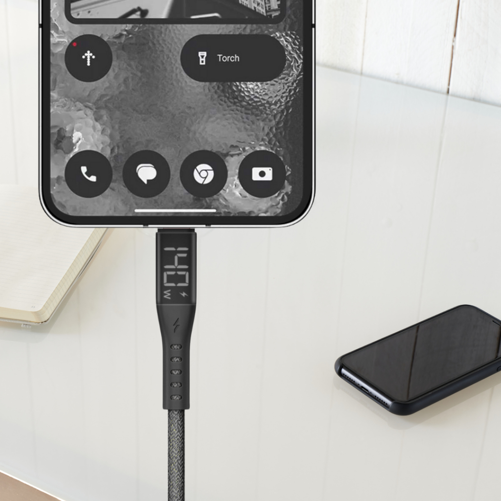 Energea สายชาร์จ ไอโฟน USB C to USB C ชาร์จเร็ว มีไฟบอกสถานะ Digital Display ยาว 1.5M รุ่น Flow - รูปที่ 2