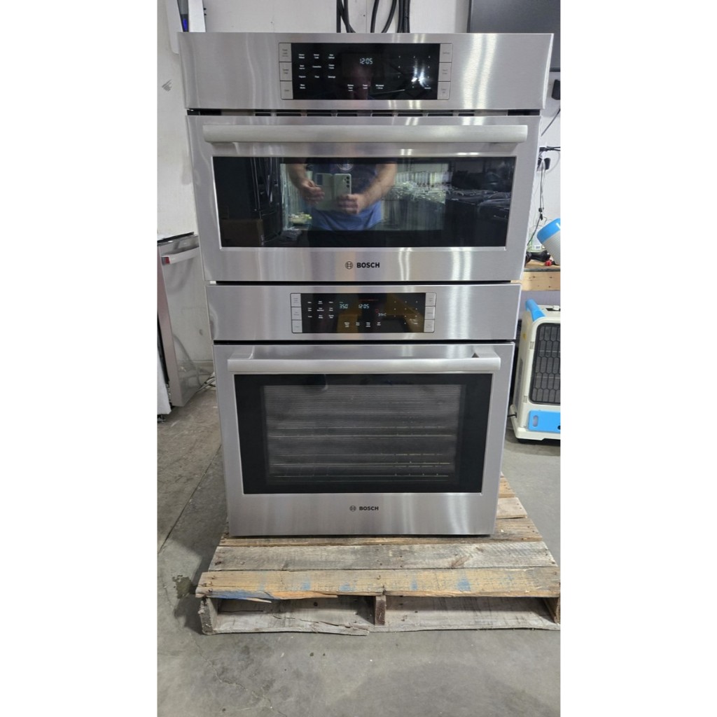 ใหม่ Bosch 800 Series HBL8642UC 30" Black St. สองเท่า เตาอบไฟฟ้าติดผนัง การรับประกันเต็มรูปแบบ พร้อม