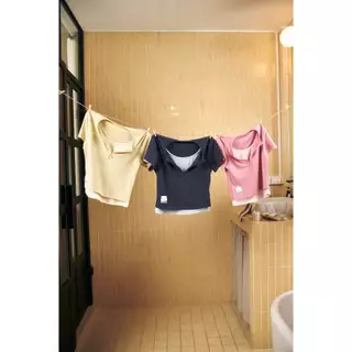 STYLIST - Devon BabyTee/Crop 013 เสื้อยืดซิปด้านหน้า Baby Tee