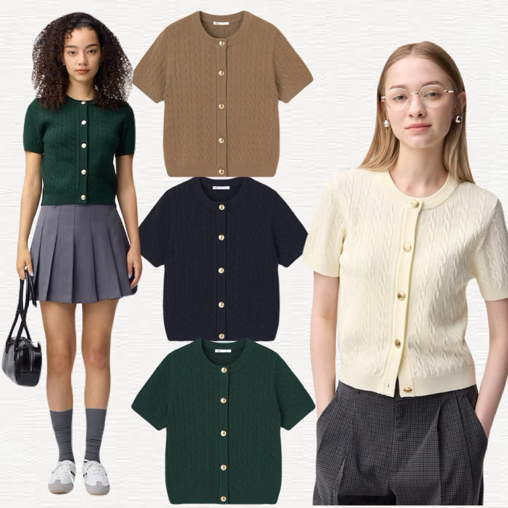 ‼️ร้านนี้ถูกที่สุด‼️ของแท้จาก GU JAPAN เสื้อไหมพรมแขนสั้น ออกใหม่ รุ่นนี้ฮิตมาก แมตซ์ง่าย ลุคลูกคุณ