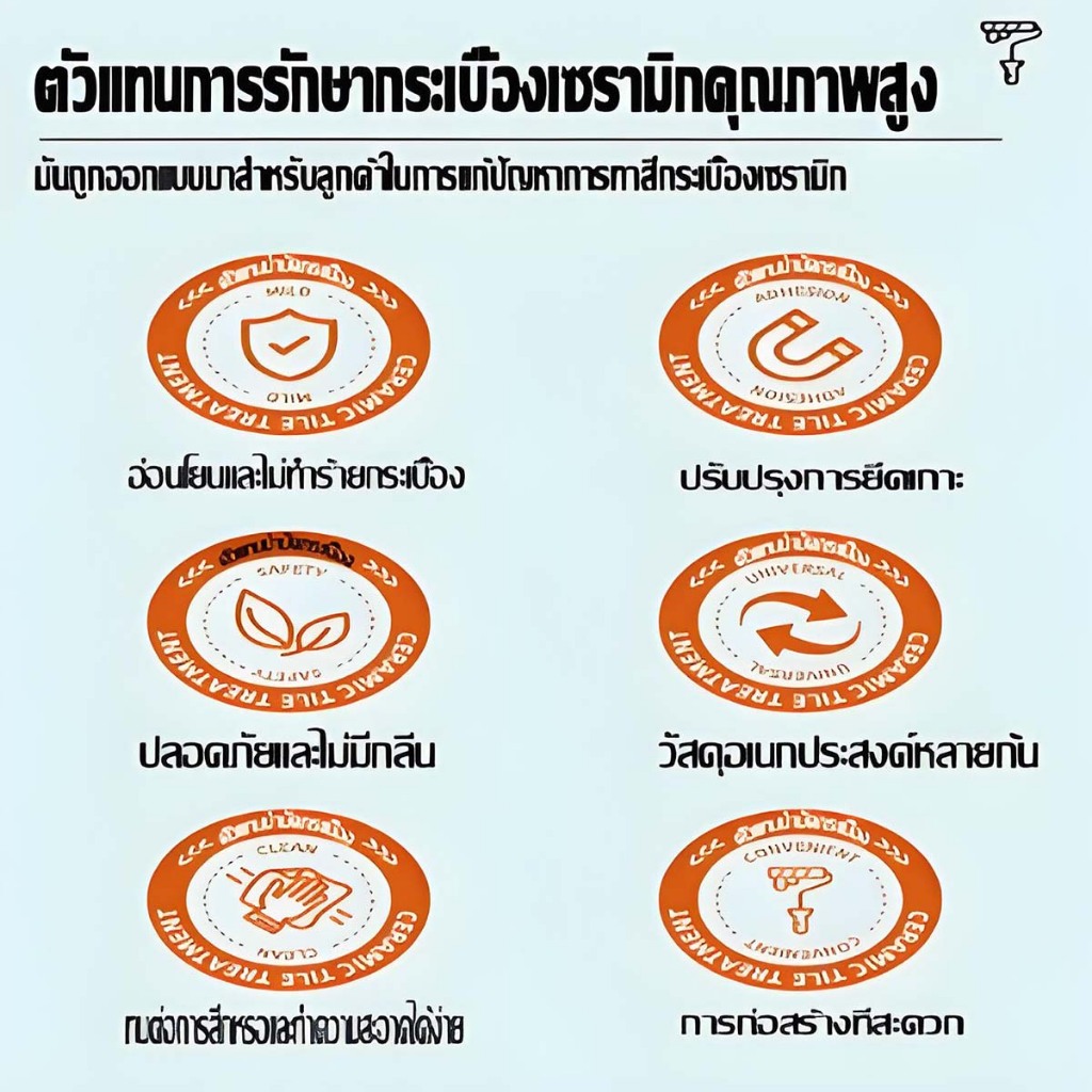 สีทากระเบื้อง เปลี่ยนสีกระเบื้อง กระจก พลาสติก หินหรือโลหะต่างๆ กันน้ำ กันลื่น ทำความสะอาดง่าย - รูปที่ 2