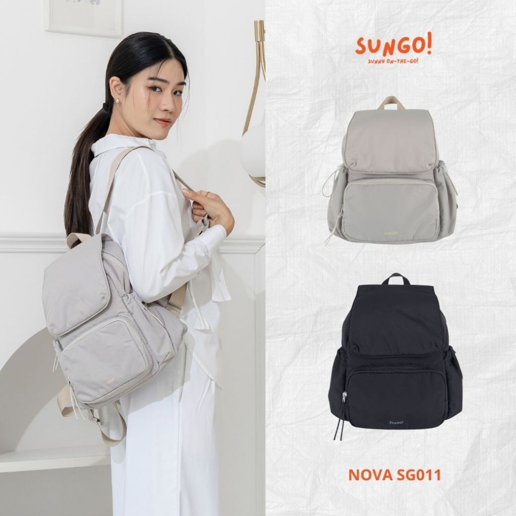 Sungo Nova Puffy Backpack (SG011) กระเป๋าเป้ ผ้าพัฟฟี่ น้ำหนักเบา นุ่ม มี 2 สี Lightweight Women Backpack