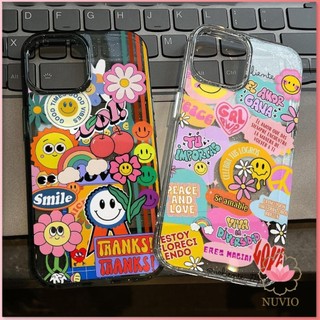 เคส iPhone 16 Pro Max iPhone 11 ใสแวววาวด้วย TPU นุ่มๆ พร้อมดอกทานตะวันสีรุ้งสุดน่ารัก รองรับ iPhone15 Pro max 14 13 12