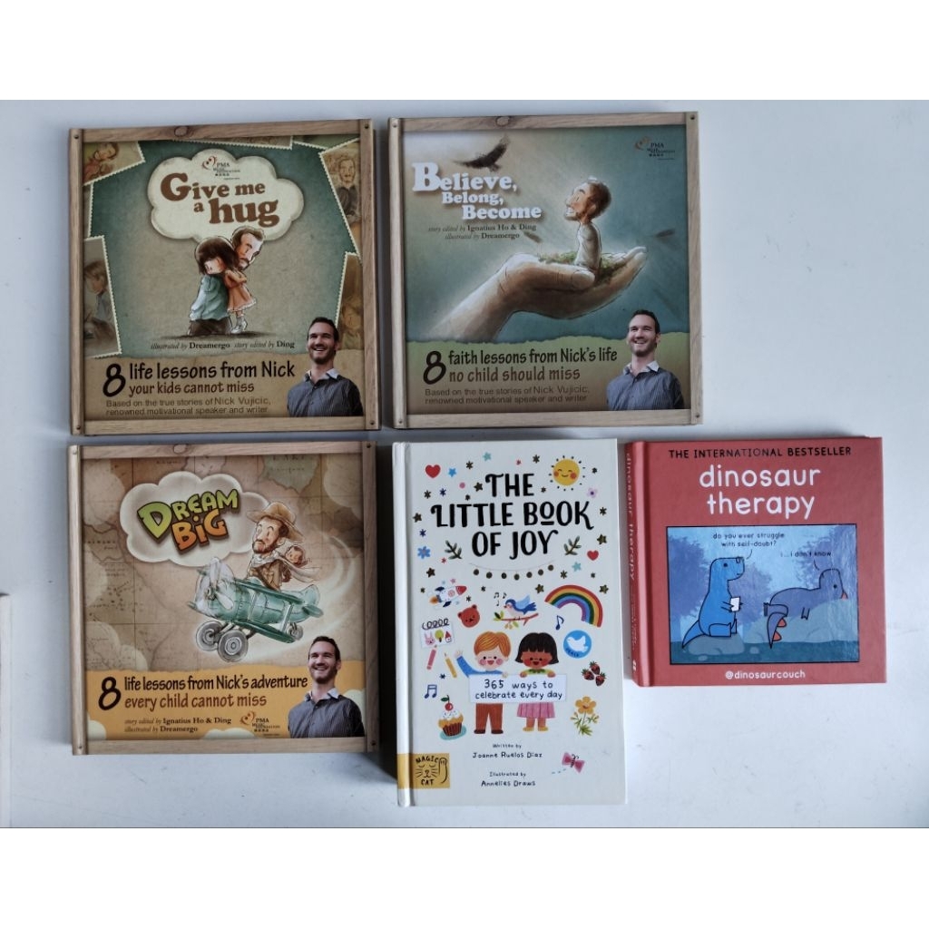 ภาษาอังกฤษ​ 8​ life​/faith lessons​ from​ Nick's adventure life​ / THE LITTLE BOOK OF JOY / dinosaur