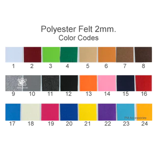 แผ่นเฟลท์ Felt โครเฟรม สักหลาด แบบแข็ง หนา2มม.หน้ากว้าง36นิ้ว Polyester Felt 2mm. 36 inch width