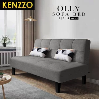 พร้อมส่ง KENZZO: โซฟา โซฟาผ้าแคนวาส 2/3/4 ที่นั่ง ปรับนอนได้ 3 ระดับ ทูอินวัน ( OLLY Foldable Sofa Bed )