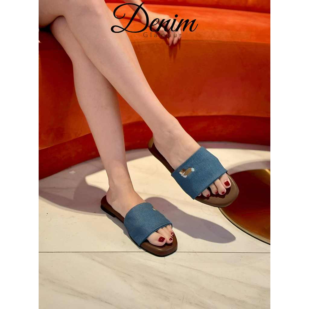 Dachshund collection รองเท้าแตะหน้าสวม ผลิตจากช่างไทย🇹🇭  เสริมฟองน้ำน้ำหนักเบาใส่สบาย gem.material