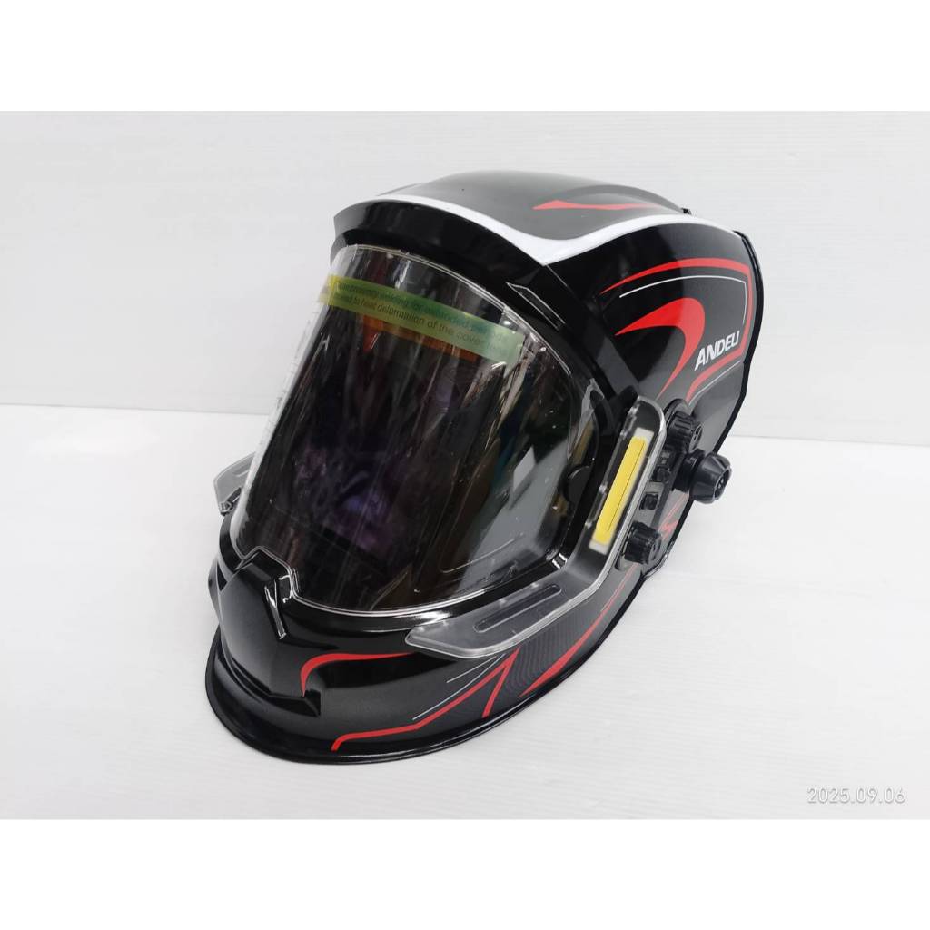 ANDELI หน้ากากเชื่อมอัตโนมัติ ให้สีจริง ปรับเฉดได้ พร้อมไฟ LED ทันสมัยแบตเตอรี่ชาร์จไฟได้ รุ่น MONER